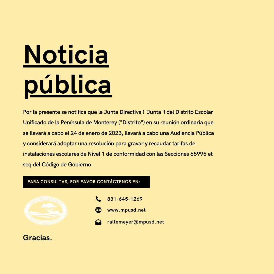 Spanish public notice